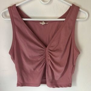 Pink/maroon top
